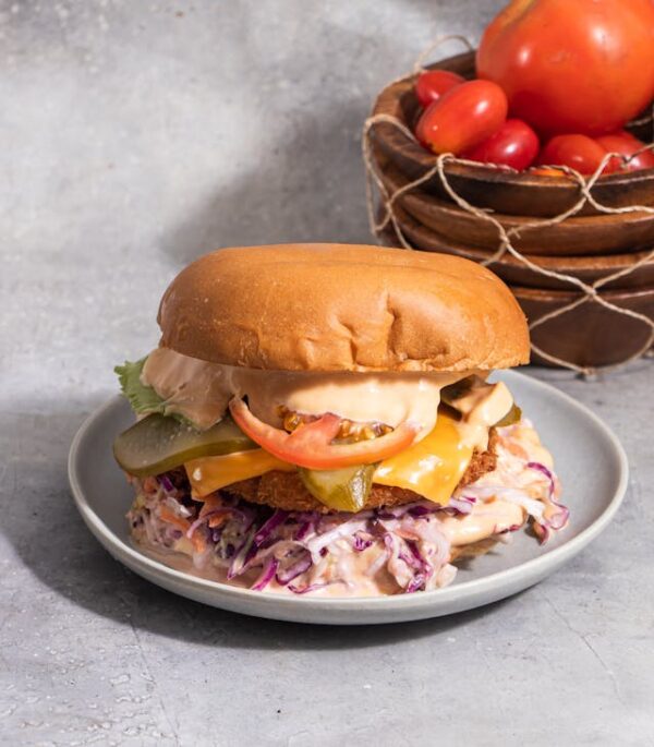 Fusion paneer burger